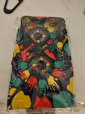 Casual Button-Down Shirt - Multi Color Handprint Jerry Garcia